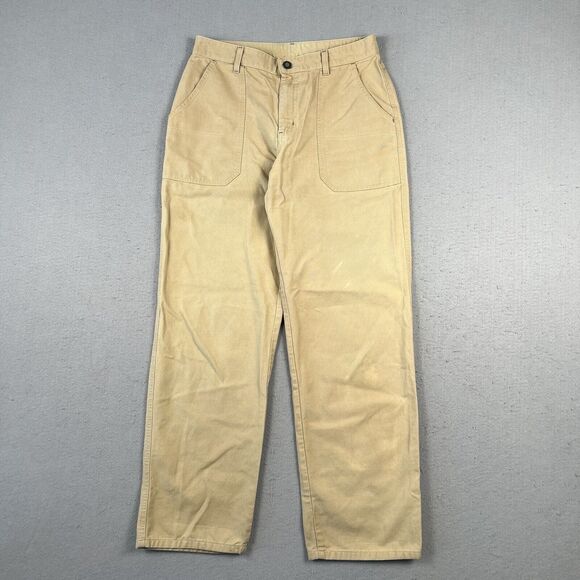 Patagonia Canvas Pants Women’s‎ 10 Beige Straight Leg High Rise Trousers - Picture 1 of 16